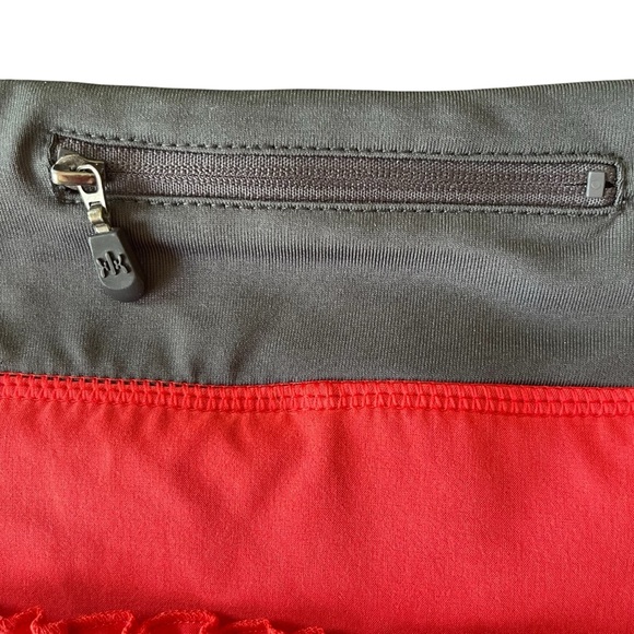 Kyodan Red/Grey Ruffle Pull On Active Tennis Fitness Pickleball Skort (M) - Picture 7 of 13
